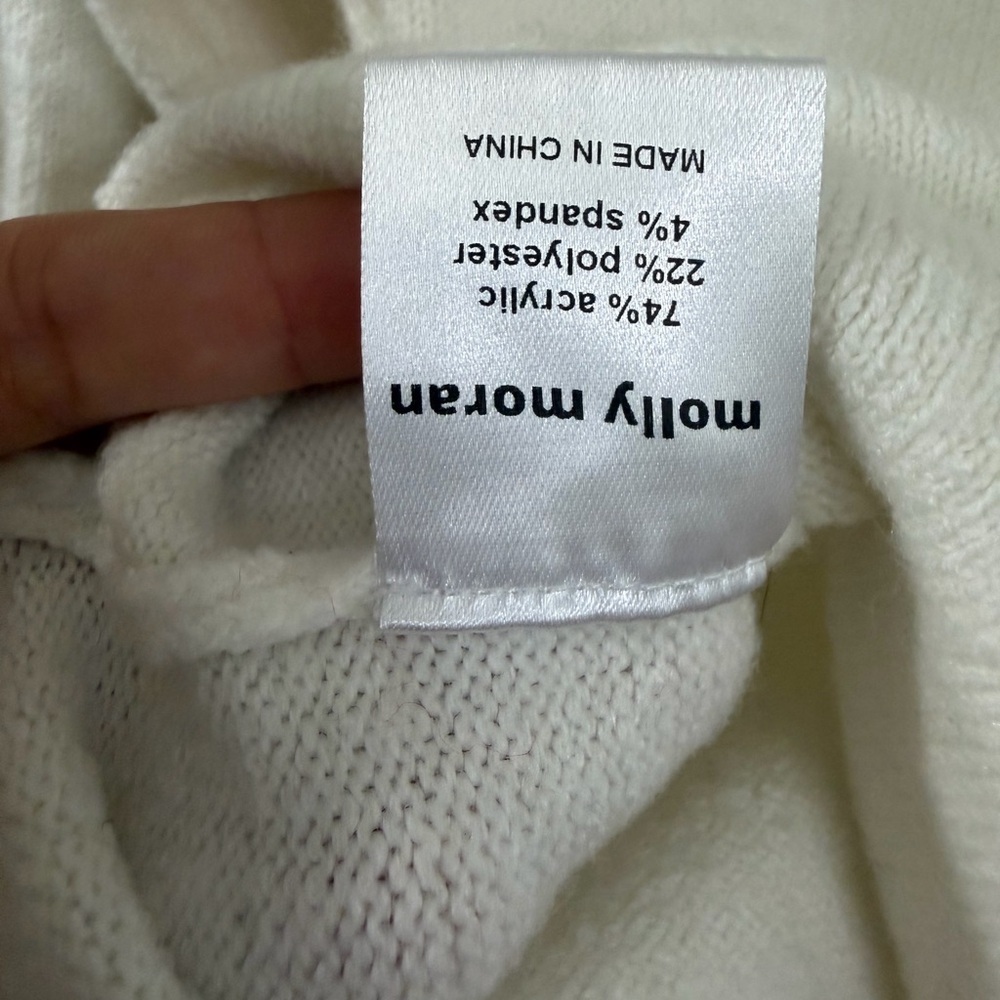 Molly Moran Floral Embroidered White Sweater - Picture 6 of 8